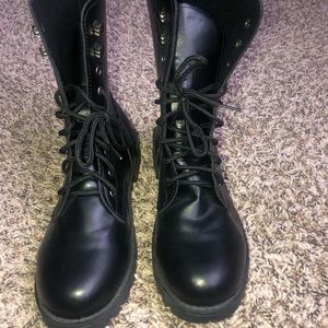 sleek combat boots